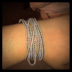 Touch stone crystal Wrap star bracelet